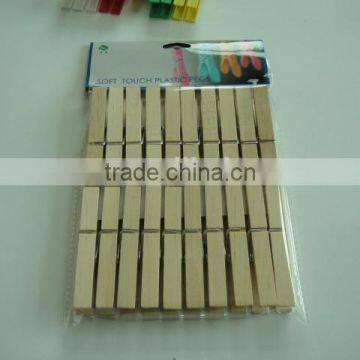 Wooden Bamboo Colourful Clothes Hangers Plastic Clothespin/clothes Peg/clothes Clip photo-2