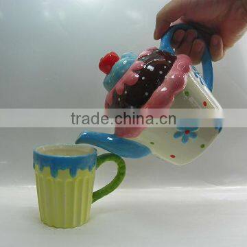 Lovely Teapot/ceramic Tea Pot/ Porcelain Teapot for Home Decor photo-5