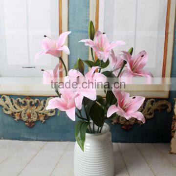 Handmade Wedding Decorative Artificial Flower Nature Touch Lily photo-3