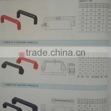 A square handle A rectangle handle round handle small handle