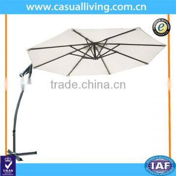 Patio 8.5' Round Parasol Patio Umbrellas with Push Button Tilt and Crank, UV Resistant Fabric