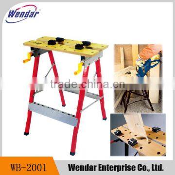 Multi-purpose wooden foldable workbench