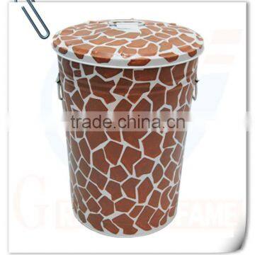 household metal stronger galvanized ash bin with lid