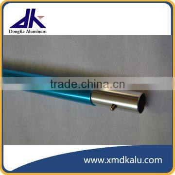 Blue Anodized Aluminium Tarps Pole With Spring Button Lock