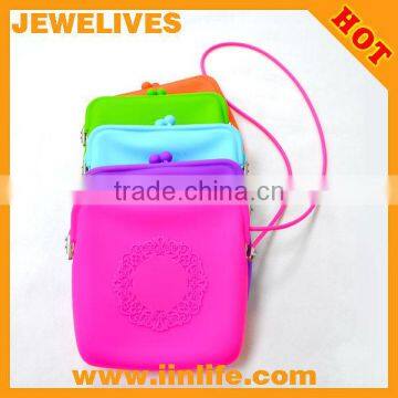 2013 silicone sling bag with lace pattern