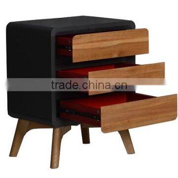 2 drawer solid wood bedside cabinet