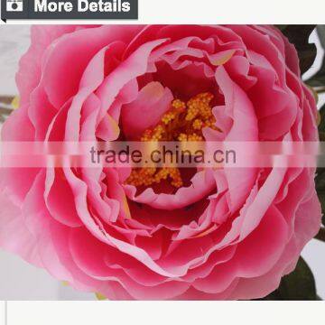 Hot Sale Decorative Silk Flower Cloth Peony Flower photo-5