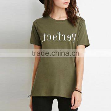 OEM factory cotton printing custom women t shirt design