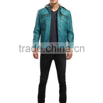 2015 New Style Fashion Pakistan Leather Jackets For Men photo-2