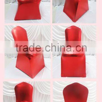 16 Color Bronzing Shine Elastic Spandex Banquet Chair Cover For Wedding Use 100PCS MOQ photo-3