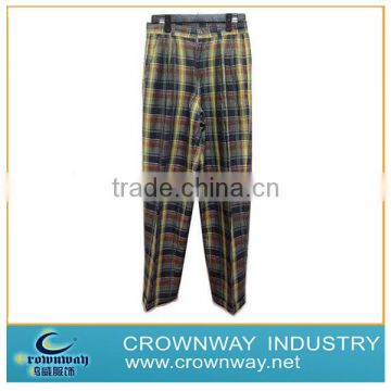 Multi Color Plaid Pants Golf For Men