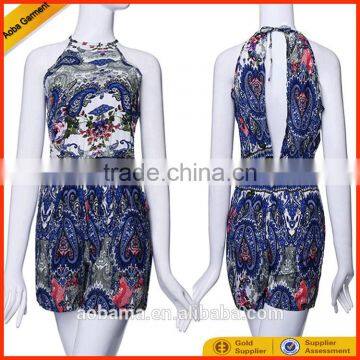 new fashion printed smart casual ladies jumpsuit