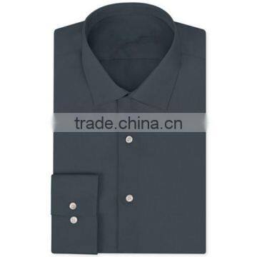 Non-Iron Fitted Stretch Sateen Solid Dress Shirt