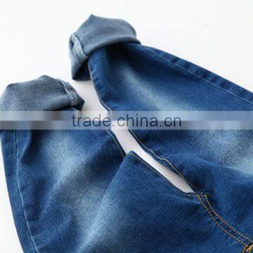 Wholesale Baby Denim Jeans Bird Embroidery Simple Little Dot Denim Trousers photo-4
