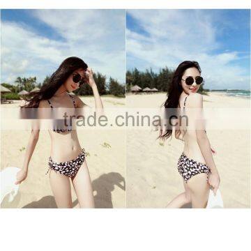 Three pieces floral print thin girls swim suits womens swimming clothing wholesale