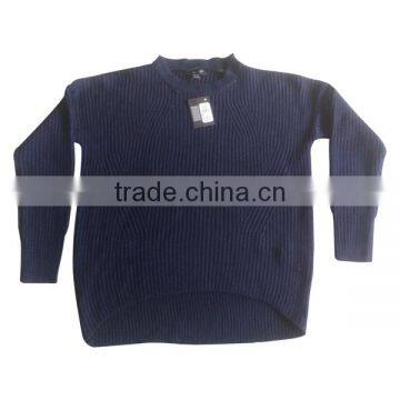 Ladies Long Sleeve Curved Hem Crew Neck Sweater (Garment Stock Lots/Apparel Stock/stocklots/Garment Apparel From Bangladesh) photo-2