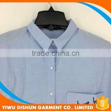 Oem High Quality Breathable Office Fancy Collar Blouse Ladies photo-4