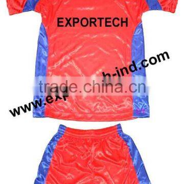 Red Interlock 100% Polyester Soccer kit