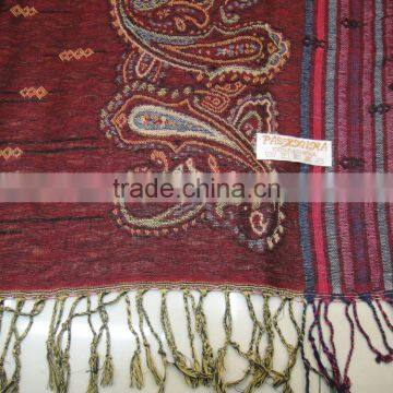 2016 Fashion Women Soft Hot Popular Viscose Rayon Pashmina Jacquard Shawl photo-5