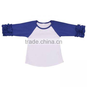 Wholesale Children Wear Icing Ruffle Raglan Shirt Baseball Shirt Long Sleeve Children's Boutique Clothing photo-5