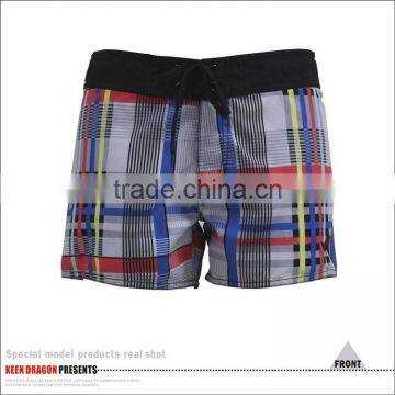 Female Photos Sexy Full Open Sexy Check Mini Running Shorts photo-2