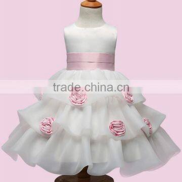 Latest Design Kid Girls Fancy Flower Wedding Dress Children Model Princess Party Dress One Piece Christmas Dresses photo-4