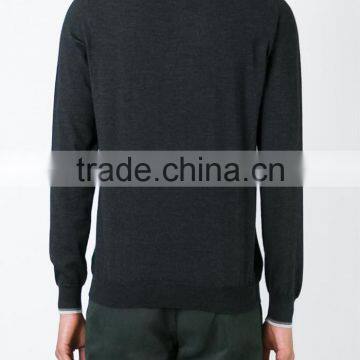 Black Cashmere-silk Blend Double Mercerized Cotton Polo Shirt for Male on Sale photo-4