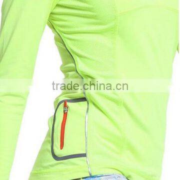 New Design High Quality Elastic Women Long Sleeve Blank Sports Tshirt photo-3