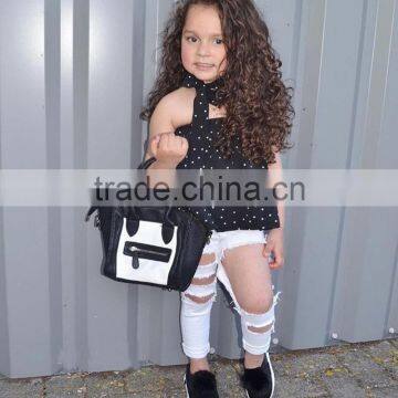 S17442A Summer style girls fashion casual set children clothing outfits