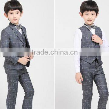New Style Box Pattern Factory Price Boy Suit photo-3