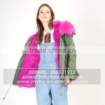 Myfur Long Parka Luxury Real Thick Fox Body Fur Trimmed Hood Popular Parka photo-2
