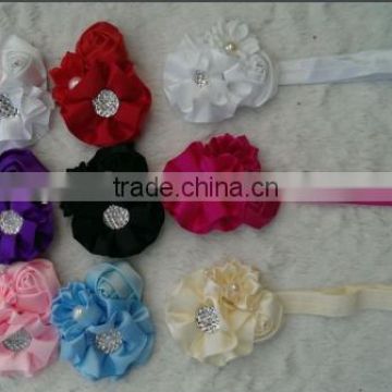 satin flower headband baby headband infant hedband wholesale