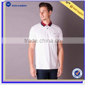 Wholesale tipped ribbed cuffs and collar 100%cotton boys mens polo shirt