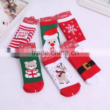 Wholesale Hot Sale 2015 New Fashion Cotton Children Kids Baby Christmas Sock