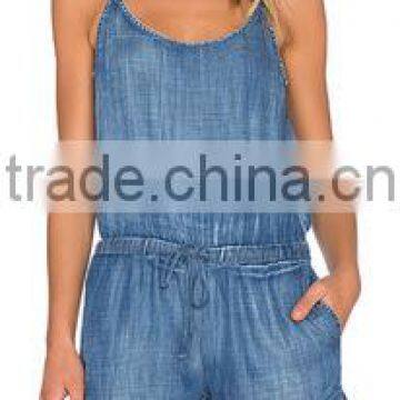 wholesale sexy denim one-piece jumpsuit for girls