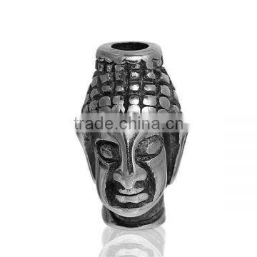 304 Stainless Steel Spacer Beads Buddha Antique Silver