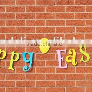 Happy Easterdecoration Felt Bunting Garland Banner Eggs Handmade Felt Ornaments photo-2