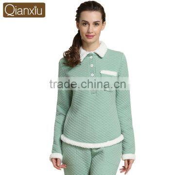 Chineses top Qianxiu brand wholesale winter ladies sleepwear