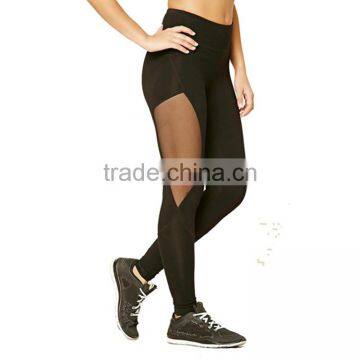 Women's quick dry fitness mesh leggings compress leggings yoga pants