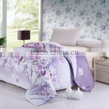 100 polyester microfiber bed sheet,soft bed sheet sets and rose printed bedding set BS385