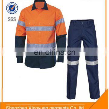 Manufacture OEM Unisex safety work wear Uniform with reflective tapes