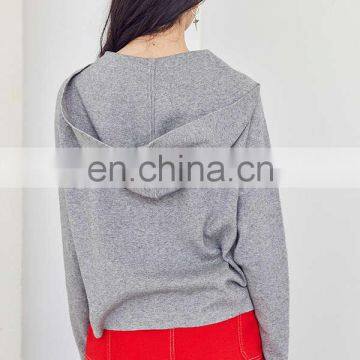Soft Cotton Oversized Hood Raglan Style Long Sleeves Women Double-knit Hoodie photo-2