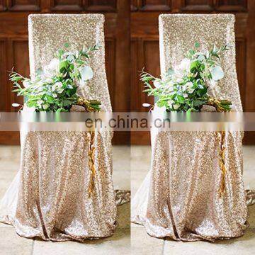 Luxury Gold Color Wholesale Wedding Sequin Chair Cover