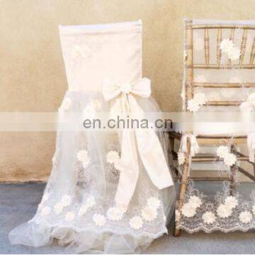 Latest Champagne Chair Cover Wedding Chair Decoration photo-2