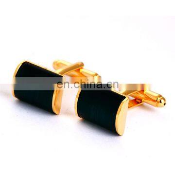 Luxury gold black cufflinks for mens wedding