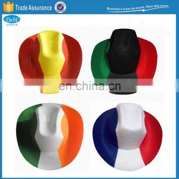 Popular felt cowboy hat with national flag colour