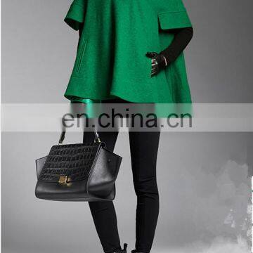 Womens Wool Poncho Cashmere Jacket Winter Cloak Coat photo-2