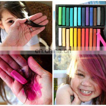 Colorful hair chalk 24pcs/pack colored chalk powder pastels