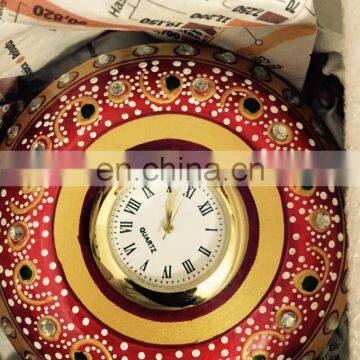 Hand Carved Round Clock by RH