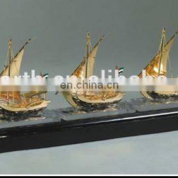 New Product Model of Ship A set of 999.9 gold meatl model ship gold plated for souvenir